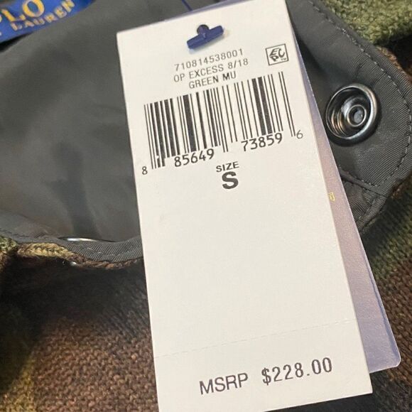 Polo Ralph Lauren Camouflage Snap Button Fleece Jacket Shirt Mens size Small - Picture 8 of 8